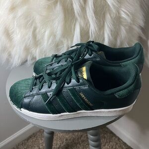 Dark Green Shell Toe Adidas